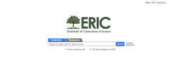 Screenshot of ERIC search page.