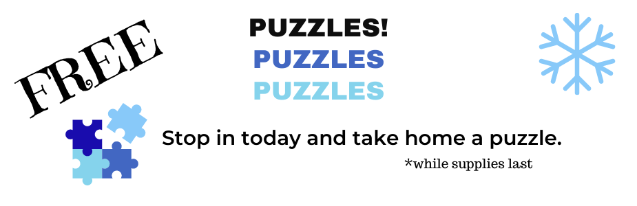 Free Puzzles while supplies last