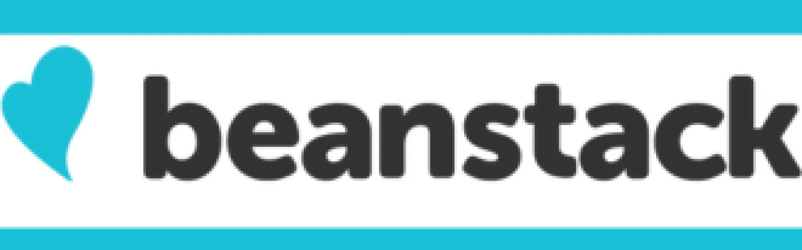 Beanstack logo with a blue heart icon and black text on a white background, surrounded by a blue border